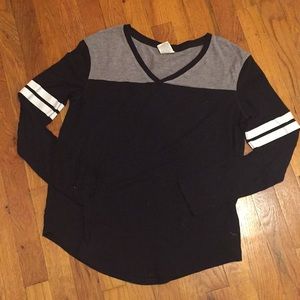 Black Varsity Long Sleeve